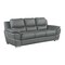 Homeroots 85" Gray Leather Sofa With Silver Legs 329483 - alternate 5