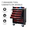Wrightmaster 22 in. W x 13.6 in. D 7-Drawer Metal Roller Cabinet Tool Chest in Black ZR-245256 - alternate 4