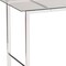 Homeroots 47" Clear and Silver Glass and Metal Writing Desk 402038 - alternate 2