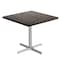 Flash Furniture Bennett 36 in Square Solid Wood Indoor Tabletop in Dark Brown with 30 in x 30 in Dining Height GSF-SQ36-DKBRN-T3030S-GG - alternate 1