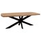 Homeroots 82" Natural And Black Solid Wood And Iron Pedestal Base Dining Table 563914 - alternate 6