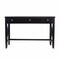 Homeroots 48" Black Poplar Solid Wood Writing Desk With Three Drawers 402067 - alternate 1