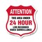 Signmission 24 Hour Surveillance Shield Sign Attenti, 12 Inch X 12 Inch, Aluminum Metal Sign SHI-A-12-349 - alternate 1