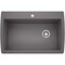 Blanco Diamond Super Single Dual Deck, Cinder 441467 - alternate 1