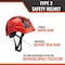 Malta Dynamics Safety Helmet, Acrylonitrile Butadiene Styrene (ABS), Ratchet, Red, Fits Hat Size One Size Fits Most HTR2000 - alternate 3