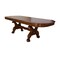 Homeroots 46" Dark Brown Free Form Solid Wood Double Pedestal Base Dining Table 347002 - alternate 3