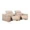 Homeroots 93in Beige and Silver Leather Power Reclining Loveseat 643822 - alternate 2