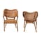 Bali & Pari Tara 2-Piece Natural Rattan Dining Chair - Handwoven Wicker Armchair with Curved Backrest, Seating 266-2PC-14569-ZORO - alternate 3
