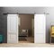 Sartodoors Sturdy Dbl Barn Door 36 x 80in W/, Lucia 8831 White Silk, SS 13FT Rail Hangers Heavy Set LUCIA8831DB-S-WS-36 - alternate 1