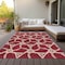 Homeroots 8' X 10' Burgundy And Gold Geometric Washable Indoor Outdoor Area Rug 613473 - alternate 3