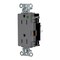 Hubbell Wiring Device-Kellems Straight Blade Receptacle, 5-15R, 15 A, 125V AC, 2 Pole, 3 Wire, Surface Mount, Grounded HBL2172STGY - alternate 1