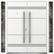 Vdomdoors Aluminum Double Doors Deux 1705 White Enamel 2 Sidelights Entry Modern Painted 100x96 (W14+72+14xH9 DEUX1705DEXD-BEM-W14+72+14xH96-LH-I - alternate 1