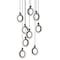 Afx Halo 9-Light Round Pendant, 120V, 162W, 5 CCT, Black HLOP08LAJUDBKRND9 - alternate 1
