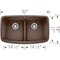 Blanco Valea Equal Double Low Divide, Cafe Brown 442203 - alternate 3