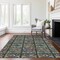 Homeroots 5' X 8' Fern Green Purple And Teal Blue Medallion Washable Indoor Outdoor Area Rug 589267 - alternate 4