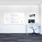 Luxor Porcelain Wall-Mounted Dry Erase Whiteboard, 72'' W x 40'' H DEWM003 - alternate 2