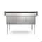 Koolmore 60 in. Three Compartment Commercial Sink, Bowl Size 18x24x14 in 18-Gauge Stainless-Steel KM-SC182414-N3 - alternate 5