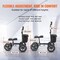 Vevor Knee Scooter Aluminum Steerable Knee Walker Folding Recovery Scooter 350LB HFK-9277KD - alternate 3