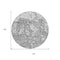 Homeroots 8' Gray And Ivory Round Abstract Washable Indoor Outdoor Area Rug 612745 - alternate 3