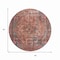 Homeroots 8' Pink And Mauve Round Medallion Washable Indoor Outdoor Area Rug 616072 - alternate 3