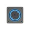 Hubbell Wiring IEC Pin & Sleeve, 60A 3-Phase 250V AC, 3-Pole 4-Wire, Female Receptacle, Watertight HBL460R9W - alternate 2
