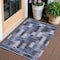 Homeroots 3' X 5' Navy Blue And Sky Blue Southwestern Washable Indoor Outdoor Area Rug 587332 - alternate 1