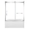 Kingston Brass 60" Acrylic Alcove Right-Hand Drain Tub with Left Sliding Tub Door, White/Polished Chrome KVTAP6032R221 - alternate 1