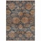 Homeroots 8' X 10' Navy Blue Brown And Terra Cotta Damask Washable Indoor Outdoor Area Rug 603602 - alternate 3