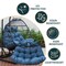 Leisuremod 2-Person Hanging Egg Chair Cushion, Weather-Resistant, Headrest & Zippered Cover ES52C-NBU - alternate 2