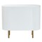 Bali & Pari Beyla Mid-Century White Fluted Wood and Gold Metal 3-Drawer Dresser 249-13931-ZORO - alternate 5