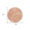 Homeroots 8' Salmon And Ivory Round Abstract Washable Indoor Outdoor Area Rug 597519 - alternate 2