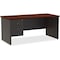 Hirsh Desk Pedestal, 30 in D X 29 1/2 in H, 66 in W X Steel, Charcoal/Mahogany 20544 - alternate 1