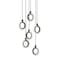 Afx Halo 6-Light Round Pendant, 120V, 108W, 5 CCT, Black HLOP08LAJUDBKRND6 - alternate 1