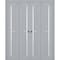 Sartodoors Sliding Closet Double Bi-fold Doors Grey Solid Core Modern Interior VEREGIO7288DBF-GRE-72 x 80 (4* 18x80) - alternate 1