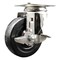 Service Caster 4 Inch 316SS Soft Rubber Wheel Swivel Top Plate Caster with Brake SCC-SS31620S414-SRS-TLB - alternate 1