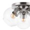 Jonathan Y Iris 11.5" 3-Light Farmhouse Rustic Iron/Glass LED Semi Flush Mount, Nickel/Clear JYL7568B - alternate 4