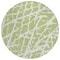 Homeroots 8' Round Green and White Round Abstract Washable Non Skid Indoor Outdoor Area Rug 559627 - alternate 4