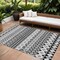 Homeroots 8' X 10' Black Gray And Ivory Quatrefoil Washable Indoor Outdoor Area Rug 583201 - alternate 1