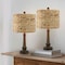Jonathan Y Theodore 21" Rustic Farmhouse Handwoven Water Hyacinth/Resin LED Table Lamp, Brown Wood Finish, 2PK JYL4051A-SET2 - alternate 4