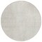 Homeroots 8' Ivory And Gray Round Geometric Washable Indoor Outdoor Area Rug 594559 - alternate 4