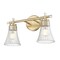 Z-Lite Belle 2-Light Vanity, 16 in W, Modern Gold 7519-2V-MGLD - alternate 3