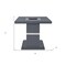 Homeroots 24" Dark Gray and Silver Faux Crystals Glass and Wood Square Pedestal End Table 560098 - alternate 2