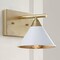 Jonathan Y Yvette 9.25" 1-light Metal Vanity, White/Gold JYL9012A - alternate 4