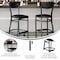 Flash Furniture Wright Barstools w/500 LB. Cap Black Steel Frame, Black Vinyl Boomerang Back, Black Vinyl Seat, 2PK 2-XU-DG6V6BKV-BK-GG - alternate 3