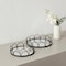 Homeroots Set of Two Black And Silver Metal And Mirrored Glass Round Vanity Trays 608713 - alternate 3