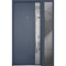 Vdomdoors Steel Door Deux 0729 Gray Graphite Sidelight Exterior Window Stainless Inserts Single Modern Painte DEUX0729EXD-GRE-W36+14 x H80-Left-hand Inswing - alternate 2
