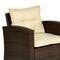 Homeroots Four Piece Outdoor Brown Wicker Sofa Seating Group with Beige Cushions 558548 - alternate 2