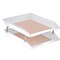 Acrimet Facility 2 Tier Letter Tray Front Load Letter Size Desktop File Organizer Plastic White 263.BO - alternate 4