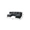 Homeroots 66" Dark Gray Fabric Modular Sleeper Sofa With Ottoman 568275 - alternate 4