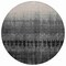 Homeroots 8' Black Ivory And Gray Round Ombre Washable Indoor Outdoor Area Rug 602823 - alternate 4